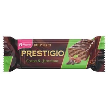 Prestige Prestigio Cocoa & Hazelnut Glazed Wafers 52g