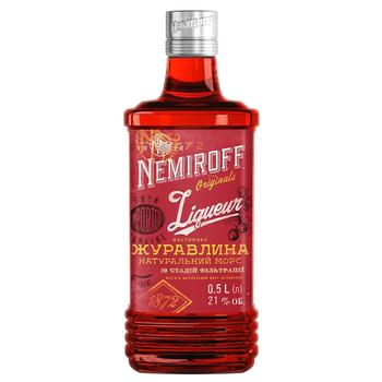 Настойка Nemiroff Клюква на коньяке 21% 0,5л