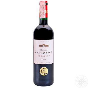 Вино Lamothe Chateau Червоне сухе 12,5% 0,75л - купити, ціни на METRO - фото 1