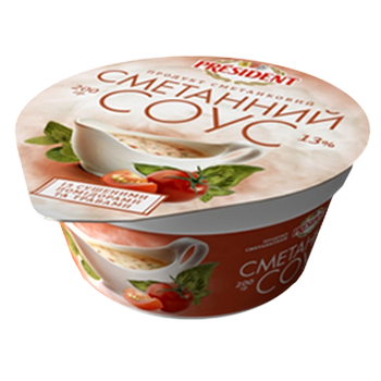 Сметанний продукт President Соус суш помід трави 13% 200гх12 купити, ціни на МегаМаркет - фото 1
