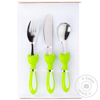 Set of Children's Cutlery Frog - buy, prices for ULTRAMARKET - photo 2