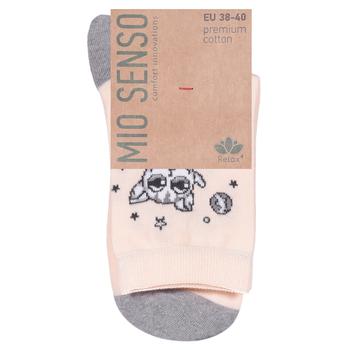 Mio Senso Cat and Space Women's Socks s.38-40 Peach - buy, prices for - photo 1