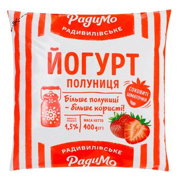 Йогурт РадиМо Клубника 1,5% 400г - купить, цены на Auchan - фото 2