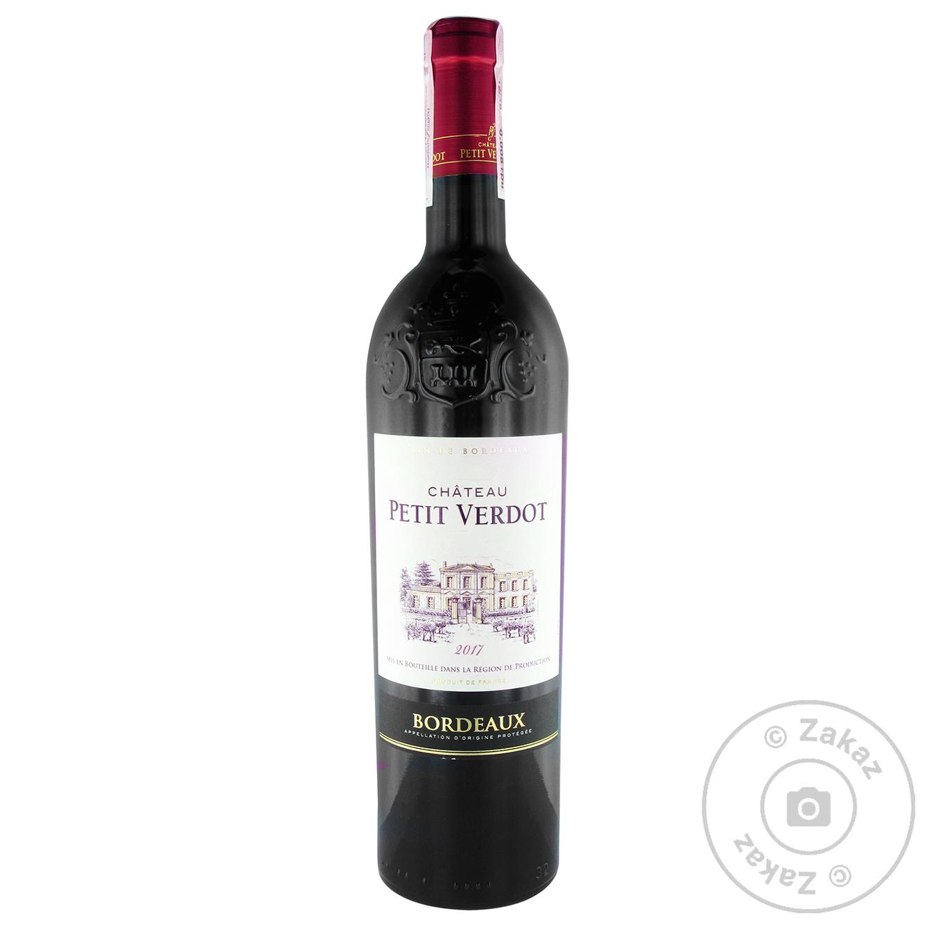 

Вино Chateau Petit Verdot AOP Bordeaux красное сухое 13% 0,75л