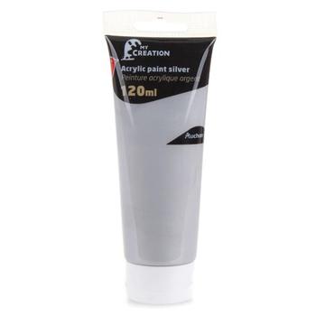 Auchan Acrylic Gray Paint 120ml - buy, prices for Auchan - photo 1