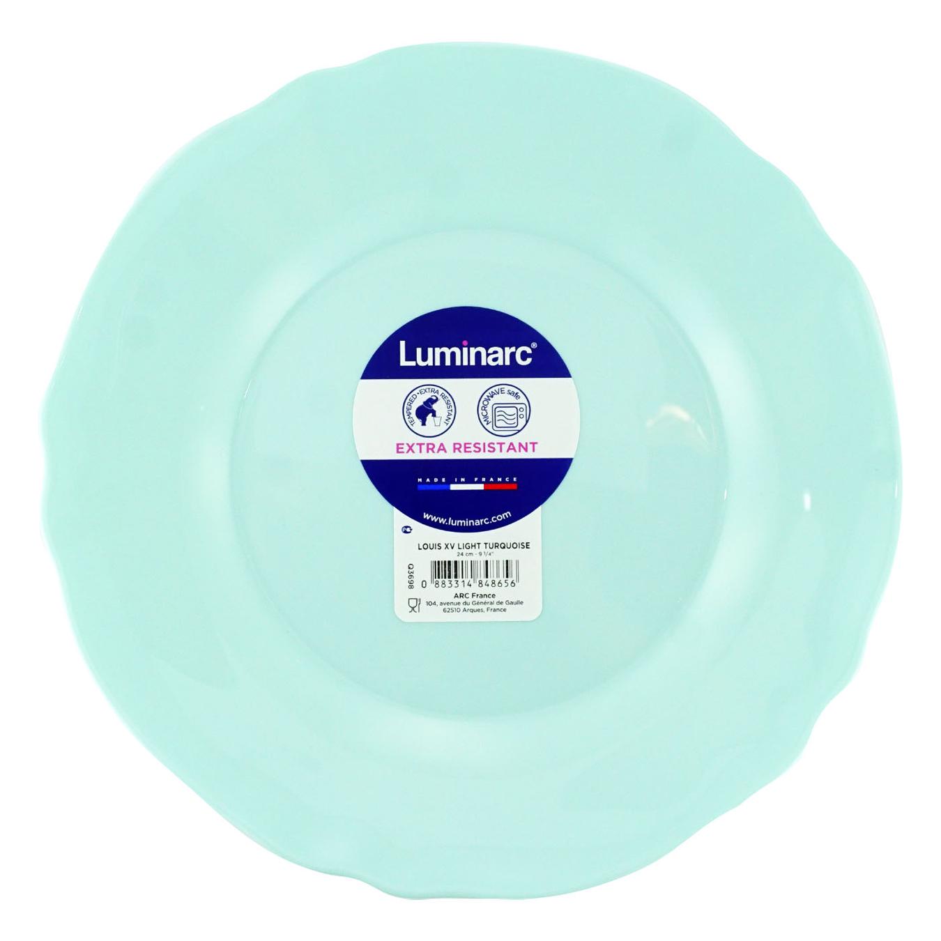 

Тарелка Luminarc Louis XV Light Turquoise обеденная 24см