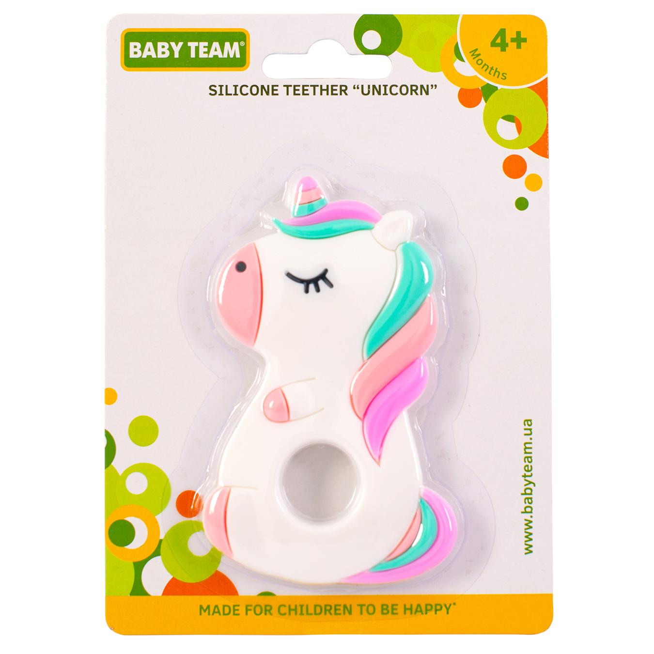 

Прорезыватель Baby Team Единорожка для зубов силиконовый