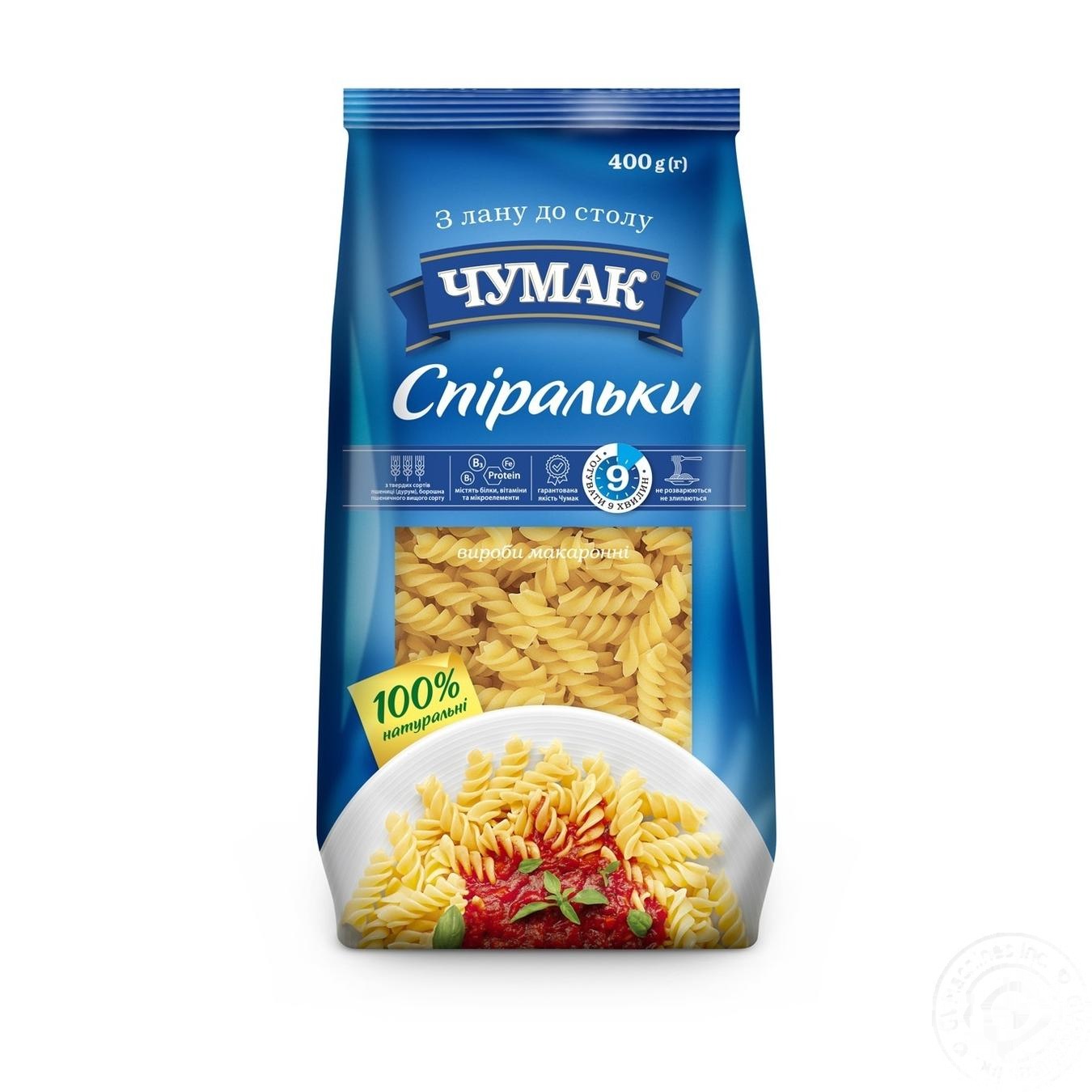 

Макароны Чумак Спирали 400г