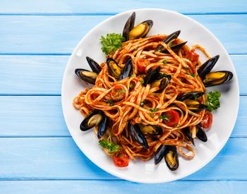 Pasta with mussels 