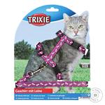 Strap with a leash for cats Trixie, with cats, nylon (colors in assortment)
