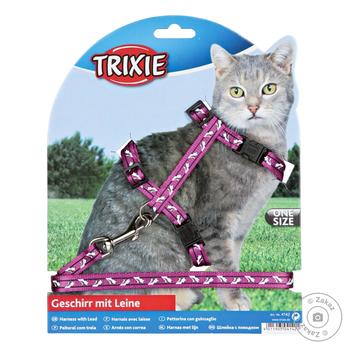 Strap with a leash for cats Trixie, with cats, nylon (colors in assortment) - buy, prices for MasterZoo - photo 1