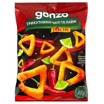 Снеки кукурудзяні Gonzo зі смаком чилі-лайма гострі 40г - купити, ціни на NOVUS - фото 2