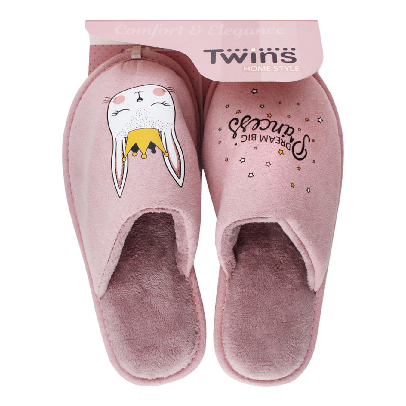 

Тапочки Twins HS-OZ женские домашние замшевые персиковые 38-39р