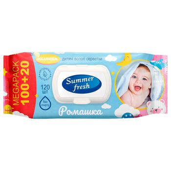 Summer Fresh Chamomile Wet Wipes 120pcs - buy, prices for Grono - photo 1