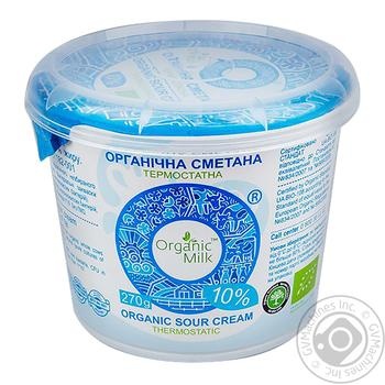 Organic Milk Sour Cream 10% 270г - buy, prices for MegaMarket - photo 1