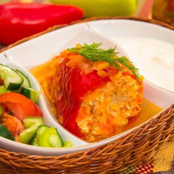 Перец, фаршированный индейкой