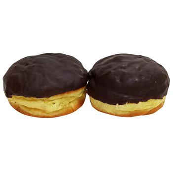 Donut without Filling Glazed with Dark Chocolate