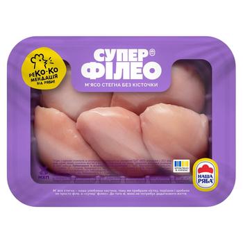 Super Fileo Boneless Chicken Thigh Fillet ~0,6kg - buy, prices for Ideal - photo 1