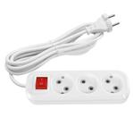 Titanum Standard ТF-ESS310-3W White Extension Cord with 3 Sockets 3m