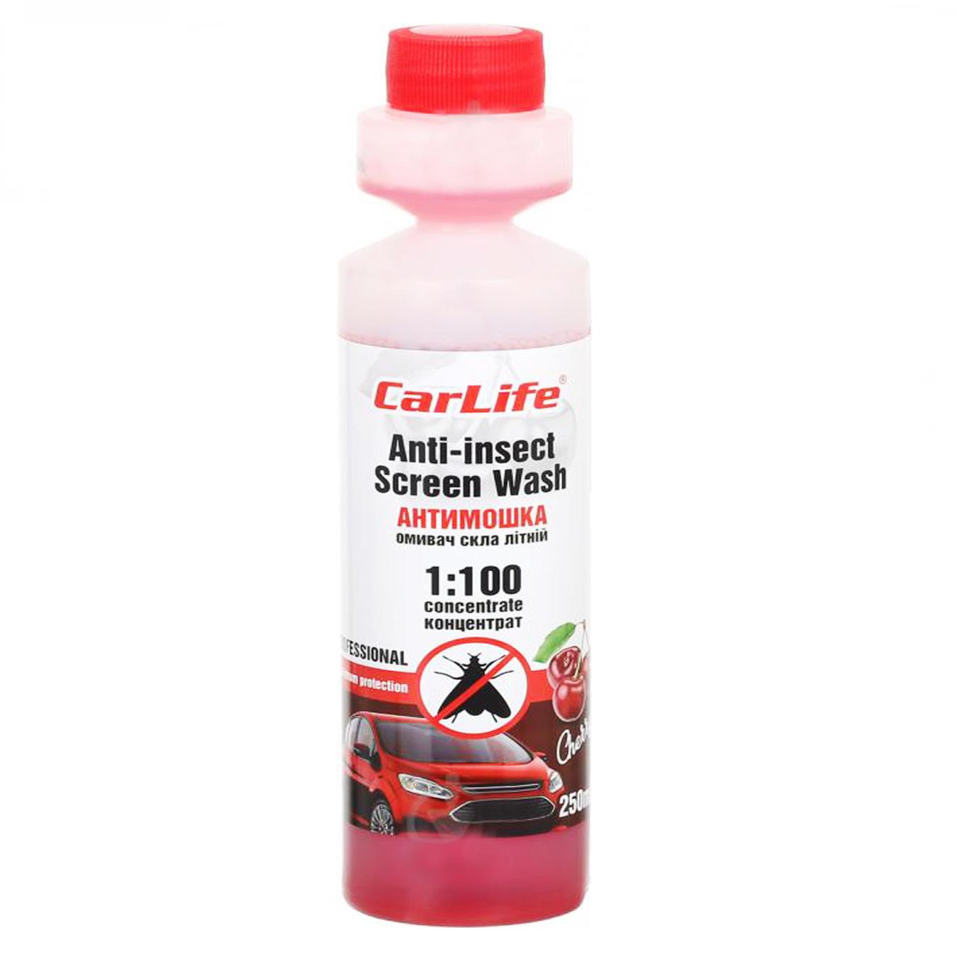 

Очисник скла літній Carlife anti-insect с запахом вишни 250мл