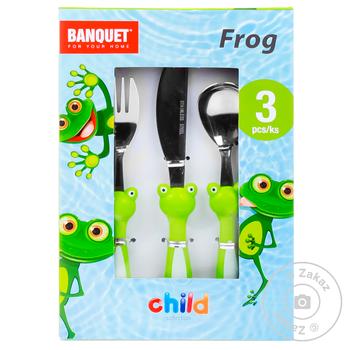 Set of Children's Cutlery Frog - buy, prices for MegaMarket - photo 1