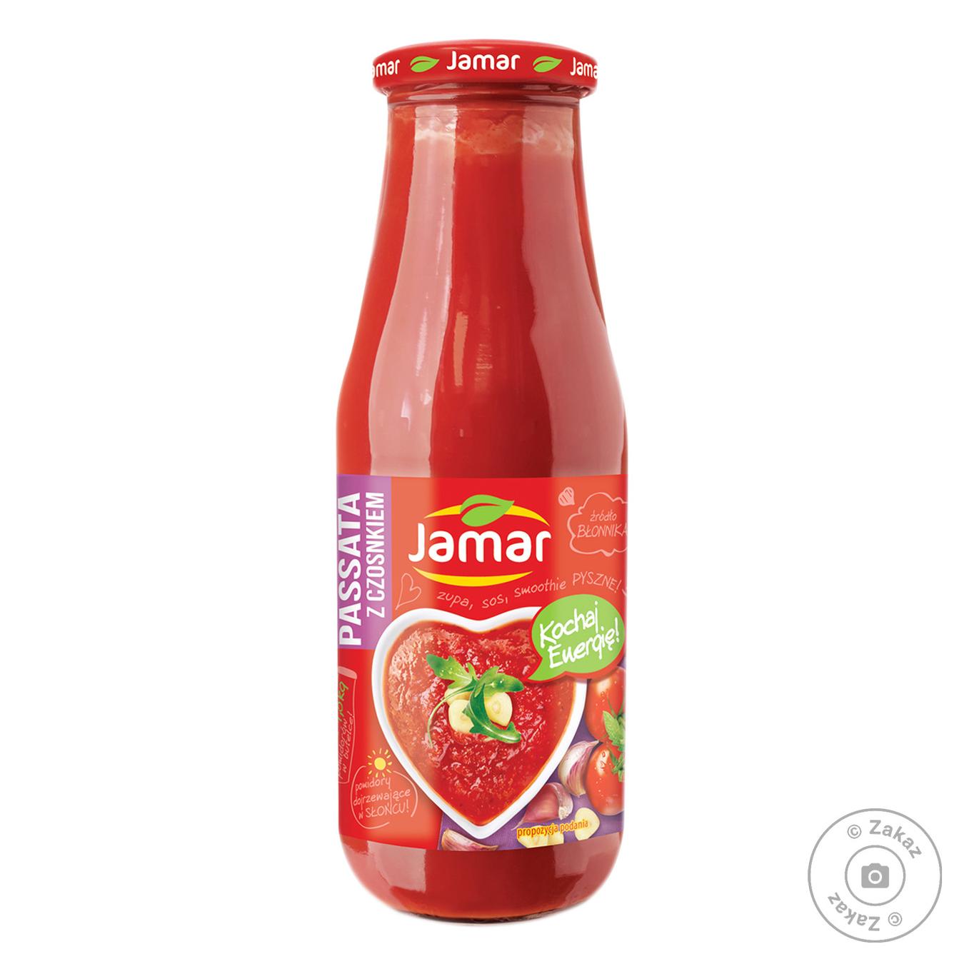 

Томатное пюре Jamar с чесноком 700г