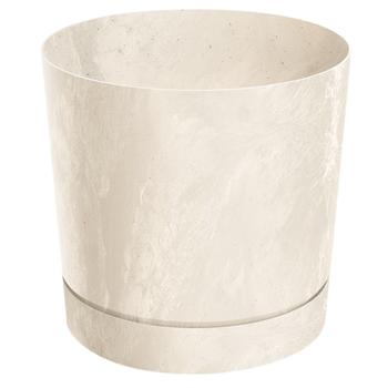 Горшок для цветов Prosperplast Tubo бетон кремовый 15см - купить, цены на Таврия В - фото 1