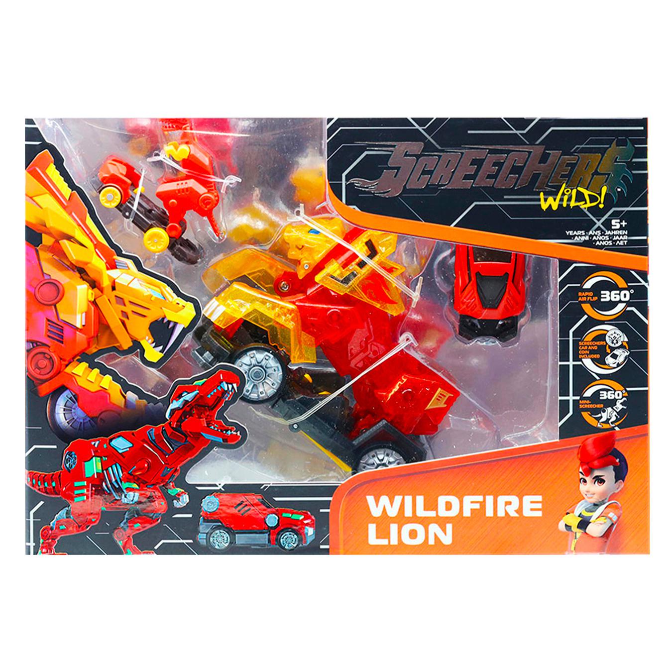 Машинка-трансформер Screechers Wild! Wildfire Lion S4 L3 EU685302