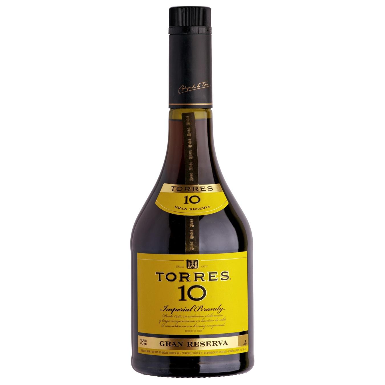 

Бренди Torres Gran Reserva 10 лет 40% 0,7л в тубусе