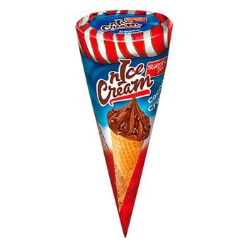 Sweet Plus Waffle Cone with Cocoa Cream and Cocoa Glaze 40g