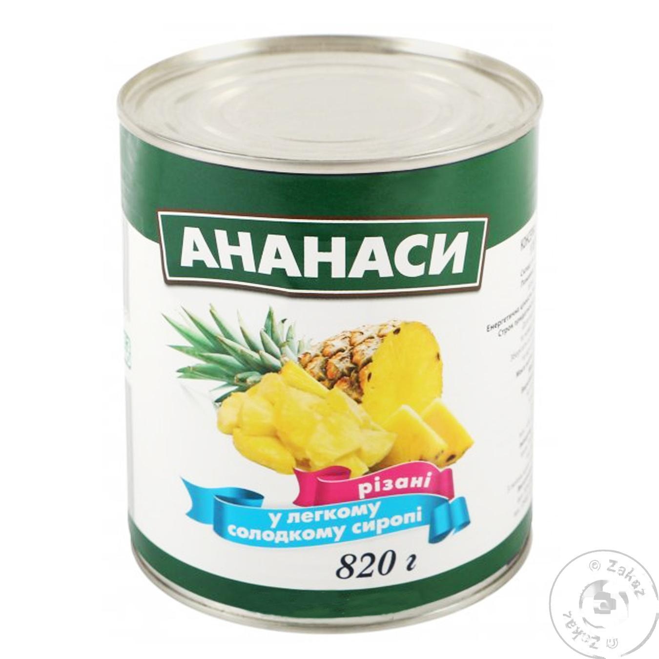 

Ананас кусочками в сиропе 820мл
