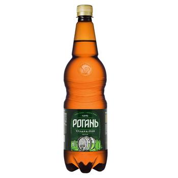 Пиво Рогань Традиционное светлое 4,6% 1л - купить, цены на AlcoHub - фото 1