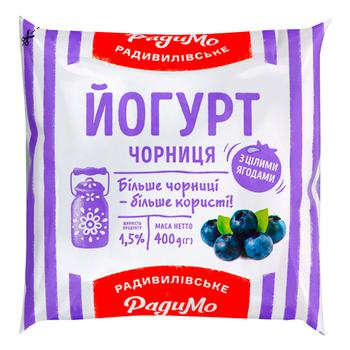 Йогурт РадиМо Чорниця 1,5% 400г - купити, ціни на Auchan - фото 2