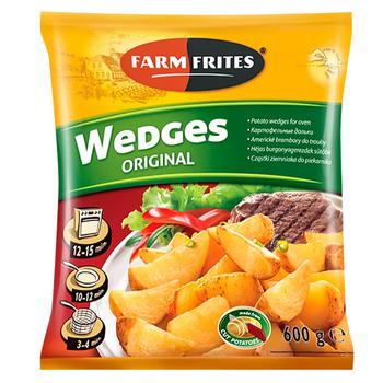 Картофель фри Farm Frites дольки в кожуре 600г - купить, цены на Идеал - фото 1