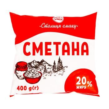 Сметана Столиця Смаку 20% 400г - купить, цены на - фото 1