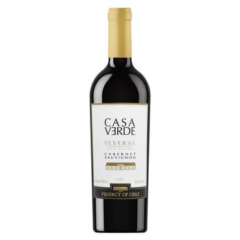 Casa Verde Reserva Cabernet-Sauvignon Red Dry Wine 13.5% 0.75l - buy, prices for Auchan - photo 1