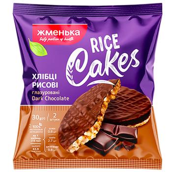 Zhmenka Rice Bread Glazed in Dark Chocolate 2pcs 30g