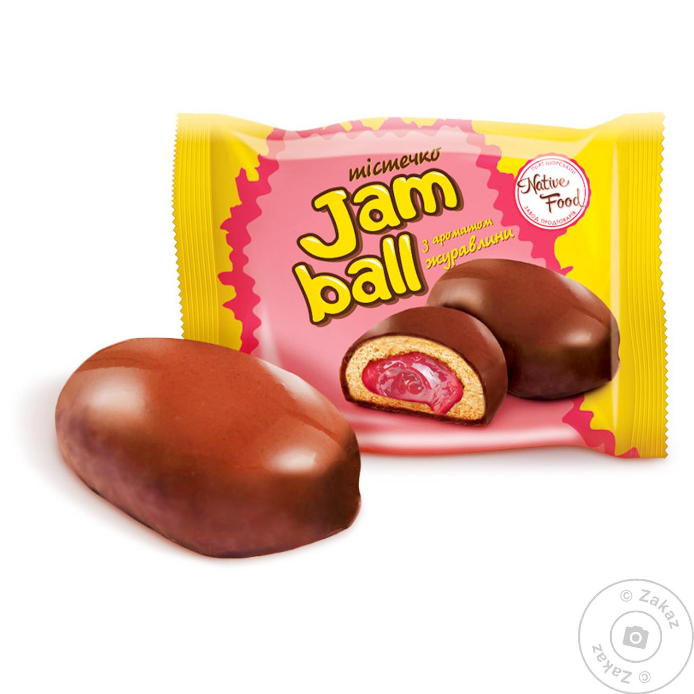 

Тістечко Jam Ball 60 г фруктове пюре з журавлиною