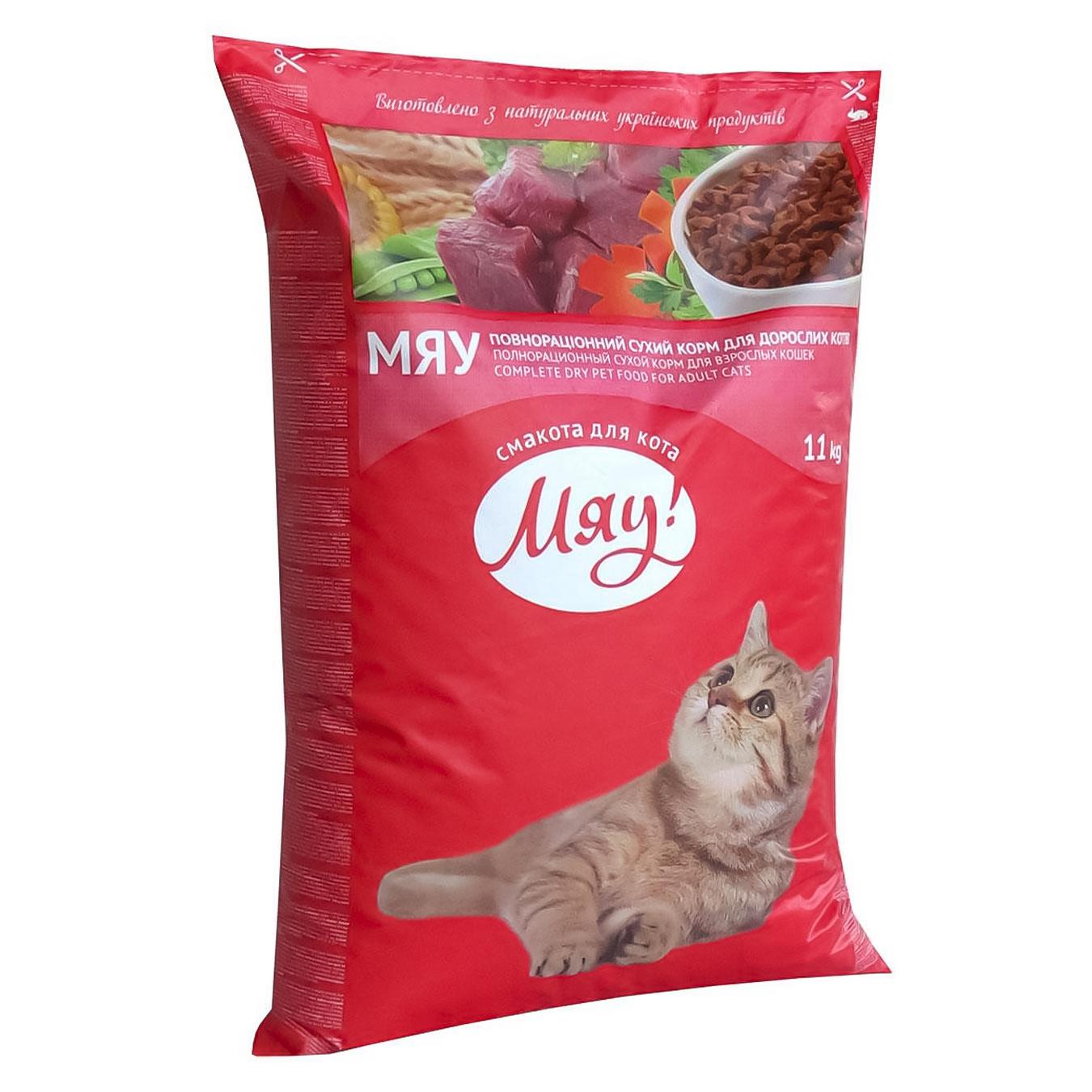 

Корм сухой Мяу! для взрослых котов C мясом 11кг