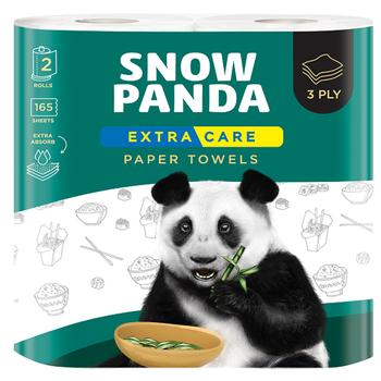 Полотенца бумажные Snow Panda Extra Care трехслойные 2шт - купить, цены на - фото 1