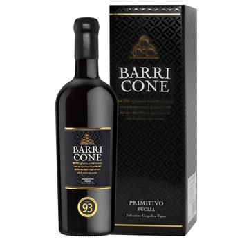 Вино Barricone Primitivo Puglia IGT красное полусухое 13,5% 1,5л - купить, цены на NOVUS - фото 1