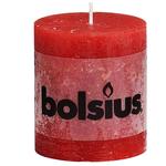 Свеча Bolsius рустик красная 80/68