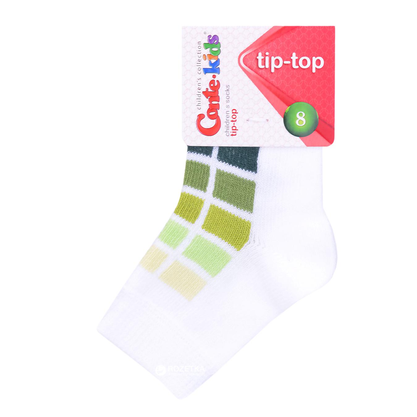 

Носки Conte-kids Tip-Top детские хлопковые бело-салатовые 10р
