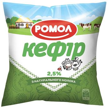 Кефір Ромол 2,5% 425г - купити, ціни на Auchan - фото 1