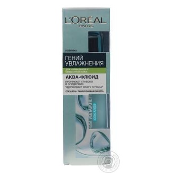 Гель L'Oreal Аква-флюид дневной для нормальной и комбинированной кожи лица 70мл купить, цены на МегаМаркет - фото 1