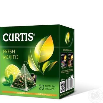 Чай зелёный Curtis Fresh Mojito в пирамидках 20шт*1,7г купить, цены на МегаМаркет - фото 1