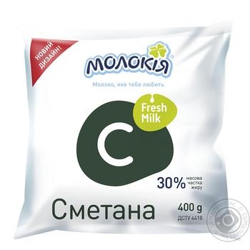 Molokiya Sour cream 30% 400g - buy, prices for MegaMarket - photo 1