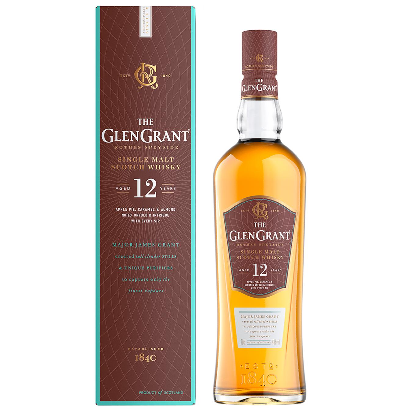 

Виски The Glen Grant 12 Year Old 43% односолодовый шотландский 0,7л