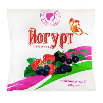 Yogurt Milk visit berries 1.5% 400g Ukraine - buy, prices for Chudo Market - photo 1