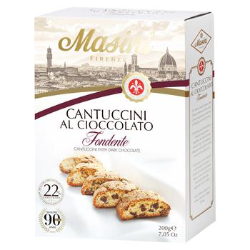 Masini Cantuccini Cookies with Dark Chocolate 200g - buy, prices for NOVUS - photo 1